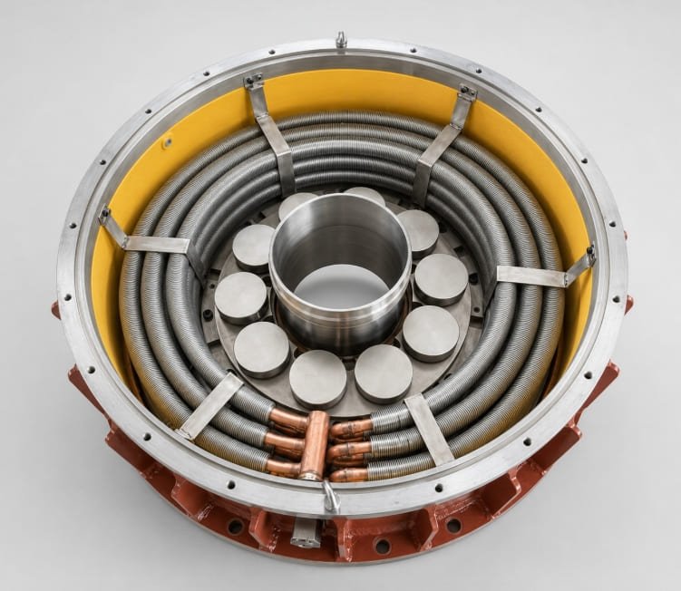 Guide and thrust bearing oil cooler for hydropower units